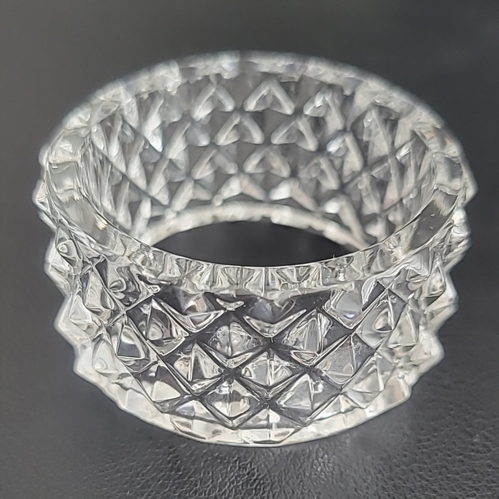 Fostoria Heritage Clear (2887) Heavy Passed Lead Crystal Napkin Rings - Set of 4